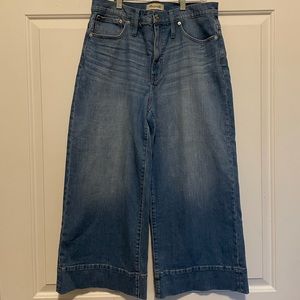 Madewell Wide Leg Crop Jeans, Size 31